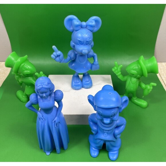 VTG 70's Louis Marx Walt Disney Minnie Snow White Dopey & 2 Jiminy Crickets - Picture 1 of 9